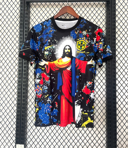 Concept Brésil Christ Rouge-Bleu